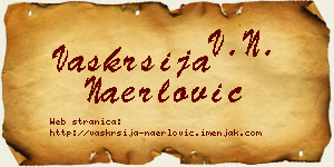 Vaskrsija Naerlović vizit kartica